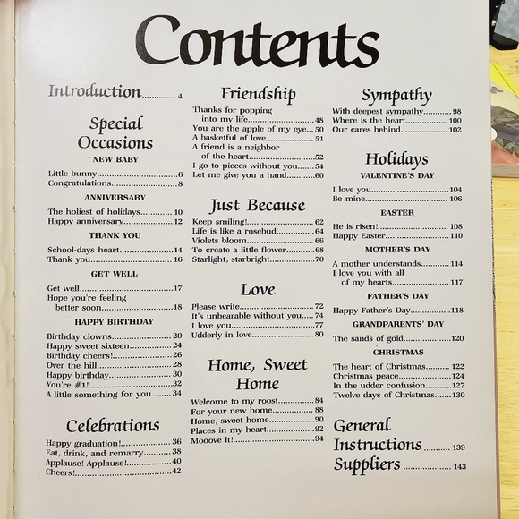 Vintage 1988 "Greetings In Cross-Stitch" Pattern Book - Picture 3 of 7